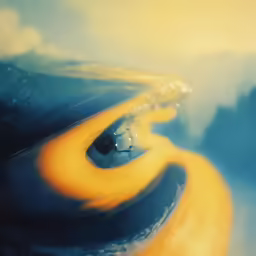 there is a colorful swirl going around an object