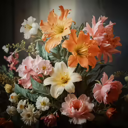 the colorful arrangement is ready to be photographed