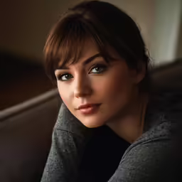 the young girl has a serious look on her face