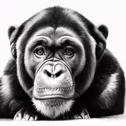 black and white monkey looking at the camera