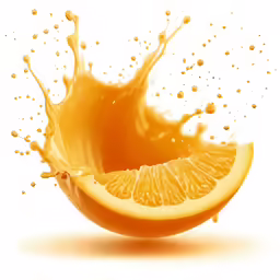 a orange is sliced and being juiced