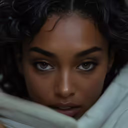 a beautiful woman with wavy black hair