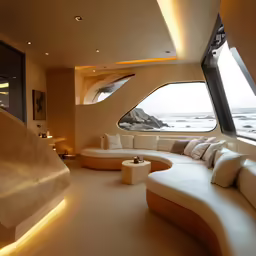 a living room that is very big and modern