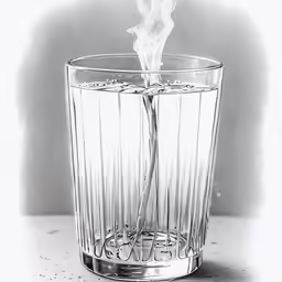 a glass that has some kind of thing in it