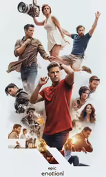 a poster of people are doing different things in this movie