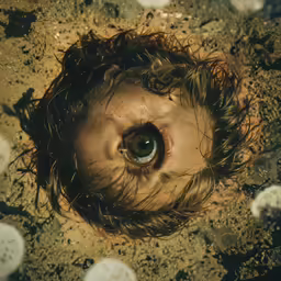 this is a head and shoulders shot of an individual in the dirt