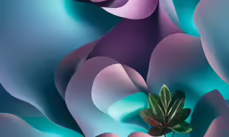 a very colorful and unique looking wall paper with an plant in it