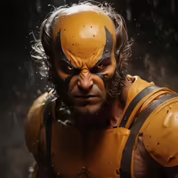 a man dressed as wolverine in an image from the movie,