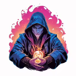 a drawing of a person with a hoodie on