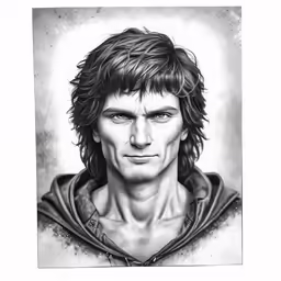 the image of the artist is in black and white