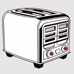 a cartoon illustration of an electric toaster