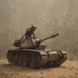 this is a tank on the ground in the dirt