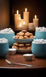there are many different types of cookies and treats on the table