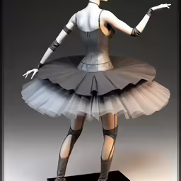 there is a statue of a female figure dressed in a tutu