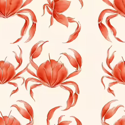 red flowers and leaves are shown on this background