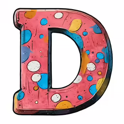 a letter drawn in the shape of a cartooned object