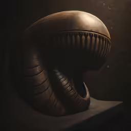 an alien head has been placed on the table
