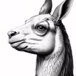 a drawing of an animal that has an image of a face