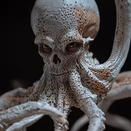 a figurine of an octopus has intricately shaped limbs