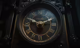 a large clock with roman numerals inside of it