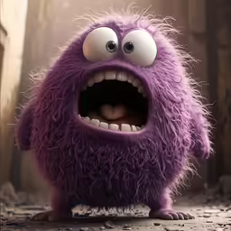 this is an image of a monster with its mouth open