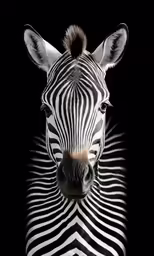 a black and white zebra staring at the camera