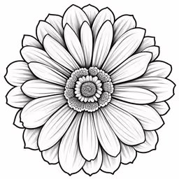 an abstract flower drawing in a pencil style,a big white flower with petals on the side
