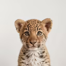 a close up of a small tiger cub
