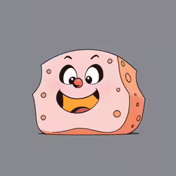 a cartoon of a piece of food