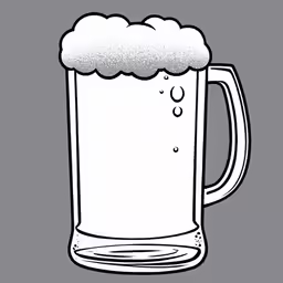 a beer mug with foam floating out