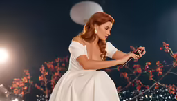 an artistic picture of a woman dressed in a long white dress