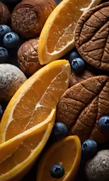 an assortment of food on a table top