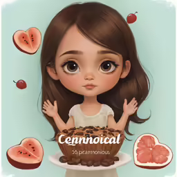 a girl standing behind a cake with the word cennoct written on it