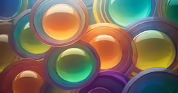 a colorful abstract background featuring circles and colors