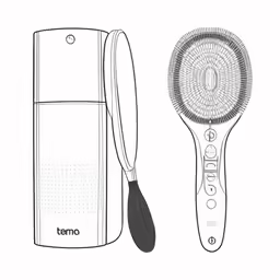 a black and white photo of an electric brush