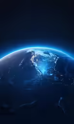 view of the earth from outer at night from space