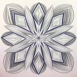 a picture of some flowers with leaves in the middle,the top half of a drawing shows the top edge