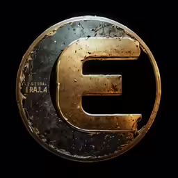 the gold emblem for the company g is made from metal