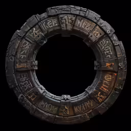 there is a black circle with many different letters