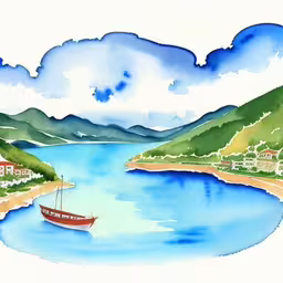 /tmp/FOOucRaUb.jpg = there is a boat on the lake and mountains around it
,/tmp/FOOucRaUb.jpg = an image of a painting of a boat sailing on the water
,/tmp/FOOucRaUb.jpg = a painting of a boat sitting on the ocean
,/tmp/FOOucRaUb.jpg = a boat on a river near houses and a hillside
,/tmp/FOOucRaUb.jpg = a boat sits in the water in front of a beautiful landscape
,/tmp/FOOucRaUb.jpg = a boat that is sitting in the water
,/tmp/FOOucRaUb.jpg = a painting of a small boat in a harbor
