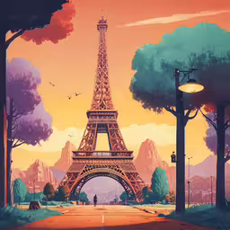 the eiffel tower is very tall with a sky background,an image of the eiffel tower at night