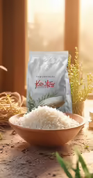 rice and other ingredients are in a bowl on the table