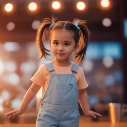 a young girl with ponytail standing in the sunlight