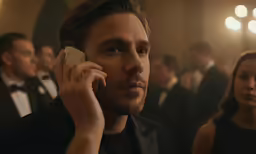 a man holding a cell phone in his hand
