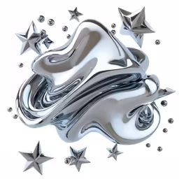 a white background with lots of silver stars