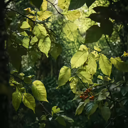 leaves are bright green in this photo