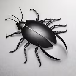 a scorpion beetle with a pointed body and tail
