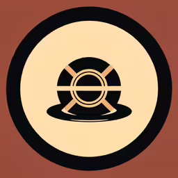 the circles have black and tan shapes in it