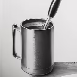 a cup that is sitting on a table