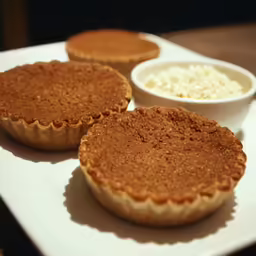 three pies with their crusts on a plate